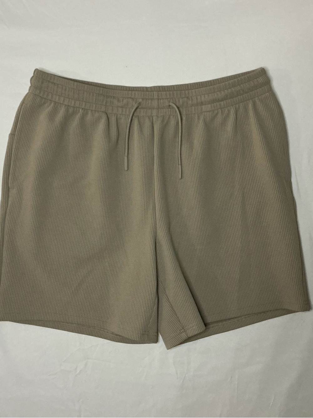 tek gear Men's Waffle Knit Drawstring Shorts - Taupe